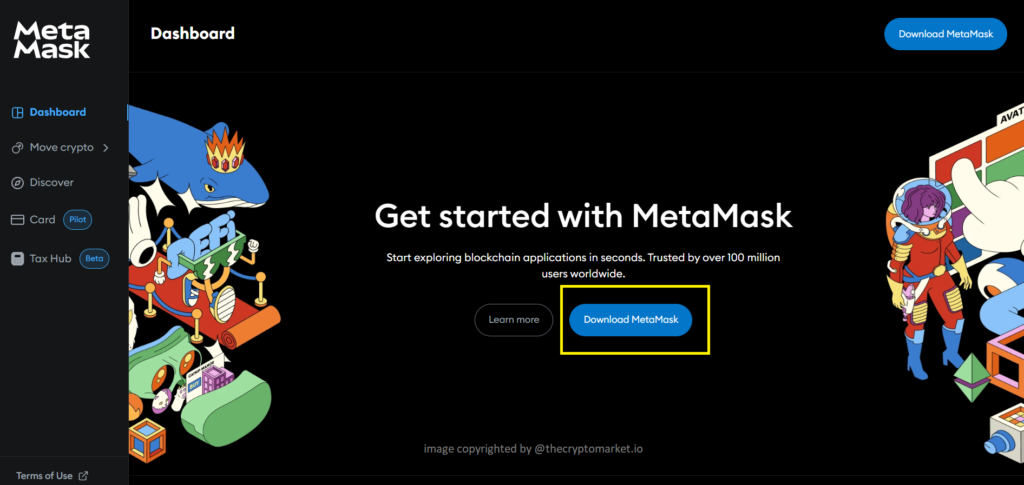 Official MetaMask Website for Download.